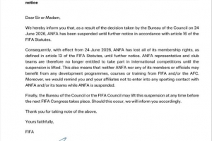 官方声明：FIFA暂停尼泊尔足协会员资格，尼泊尔无法参与国际赛事